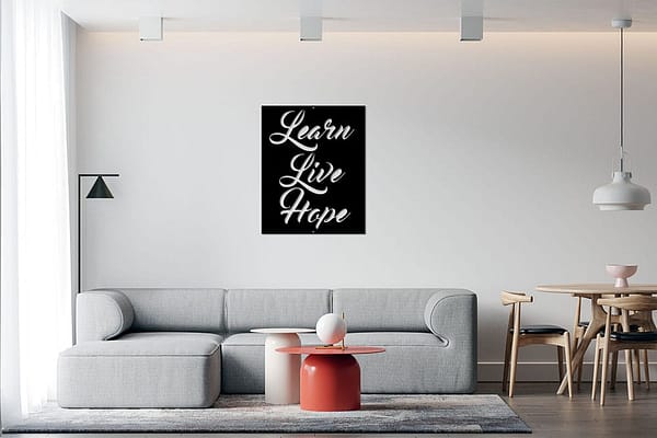 Learn Live Hope dekorkép 1