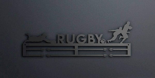 Egyedi falikép és sport éremtartó fali dekoráció ötletek Rugby éremtartó
