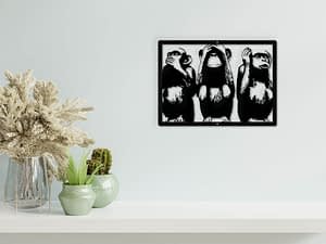 A három bölcs majom fali dekoráció
