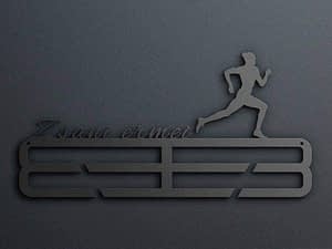Egyedi falikép és sport éremtartó fali dekoráció ötletek Zsani érmei futós éremtartó