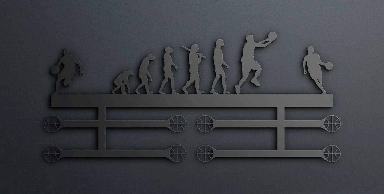 Egyedi falikép és sport éremtartó fali dekoráció ötletek Kosárlabdás éremtartó egyedi akasztókkal