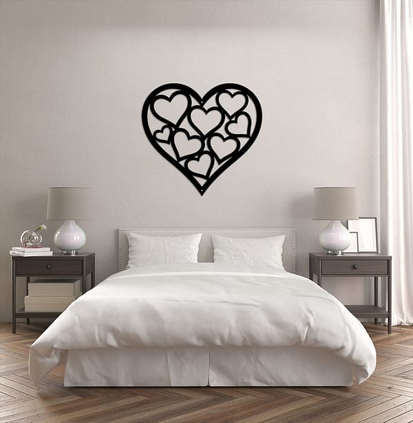 Szívben kis szívek dekor kép a faladra 1
